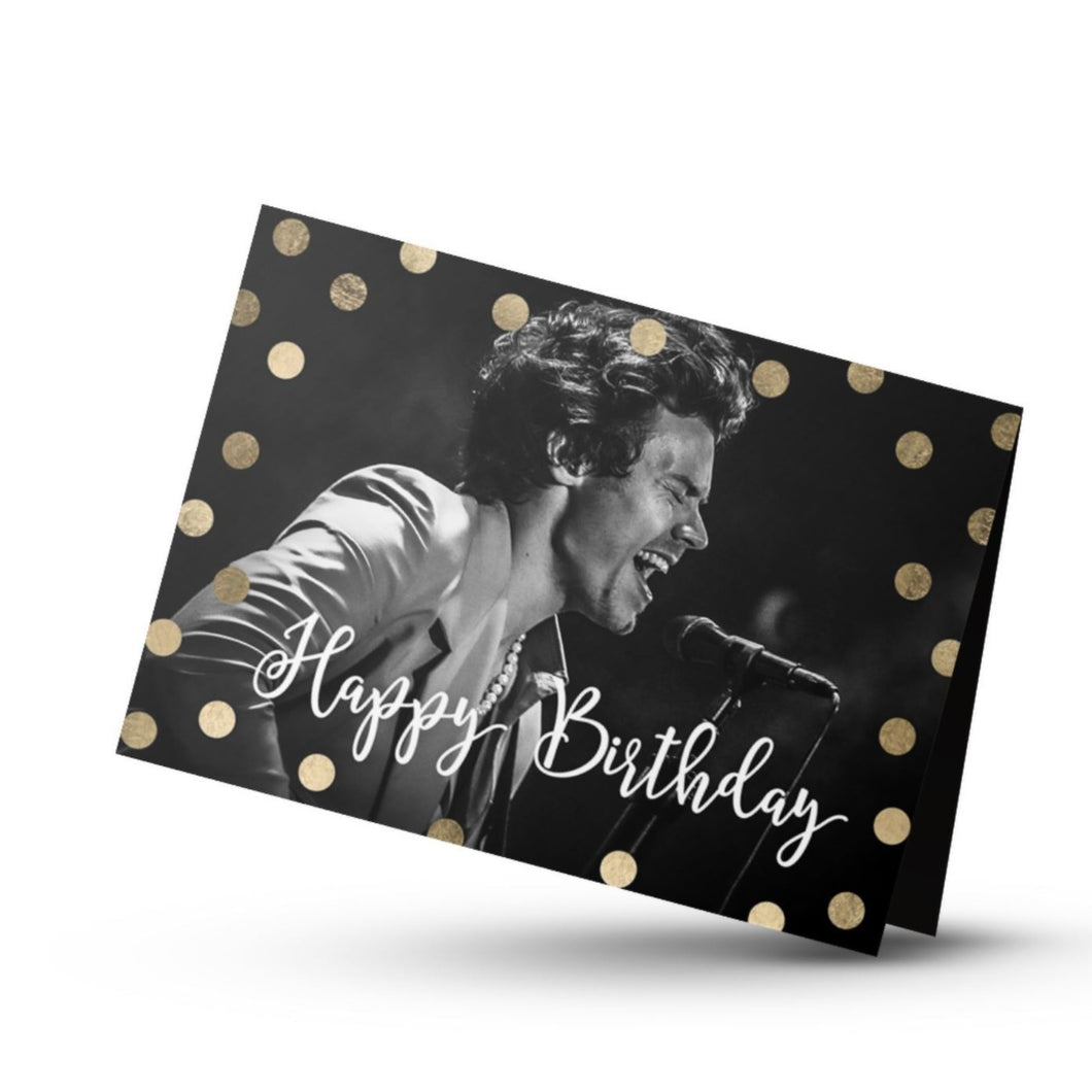 H Styles Golden Birthday Card